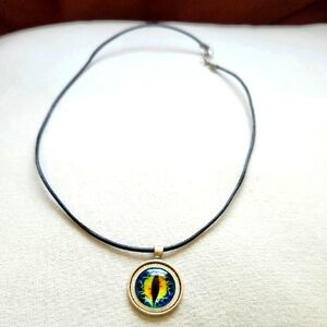 Colorful Dragon Eye Pendant Necklace